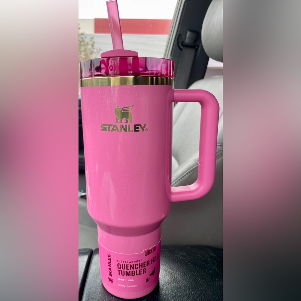 NWT Stanley x Wicked Quencher H2.0 FlowState Tumbler - 40oz Glinda Editi…
